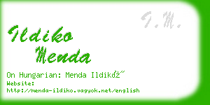 ildiko menda business card